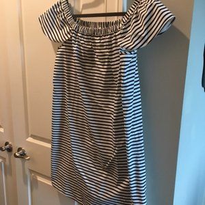 black and white stripe dress